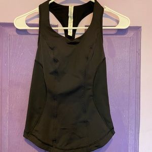 Lululemon Athletic Fitted Black Tank Top! Size 2